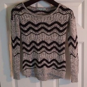 Gray and black sweater